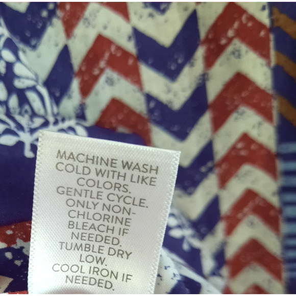 NWT Pure J Jill 100% Organic Cotton Boho Patchwork Dolman Sleeves Blouse Top XL - Picture 10 of 10